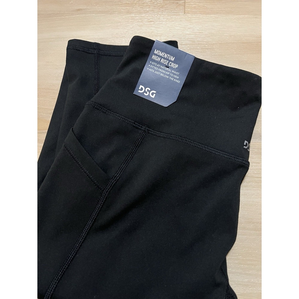 NWT‎ DSG Momentum Black High Rise Crop Leggings Women's Size Small Cropped
